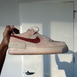 Pink Suede Nike Air Force Ones - Women’s